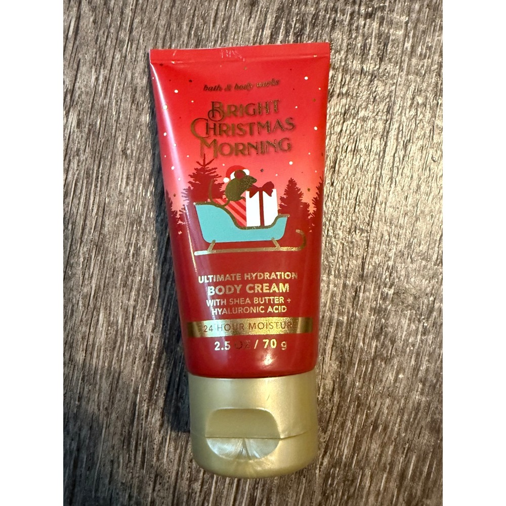 Bath & Body Works Bright Christmas Morning Body Cream Travel 2.5 oz Shea